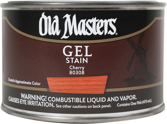 Old Masters 80308 Gel Stain, Cherry, Liquid, 1 pt Can