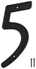 HOUSE NUMBER 5 BLACK 4IN      