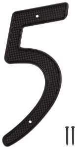 HOUSE NUMBER 5 BLACK 4IN      