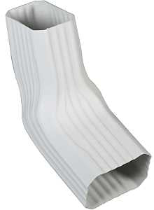 ELBOW GUTR VINYL WHT 2X3IN    