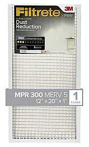 FILTER AIR DST REDUC 12X20X1IN