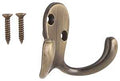 HOOK ROBE DBL PRONG ANT BRS   