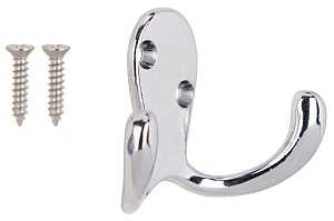 HOOK ROBE DBL PRONG CHRM ZN   