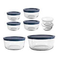 FOOD STOR CTNR SET RND GLS CLR