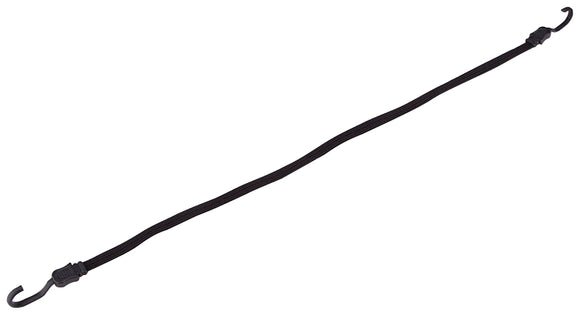 ProSource FH92106-5 Bungee Stretch Cord, 17 mm Dia, 40 in L, Polypropylene, Black, Hook End