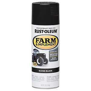 SPRAY PAINT GLOSS BLACK 12OZ  