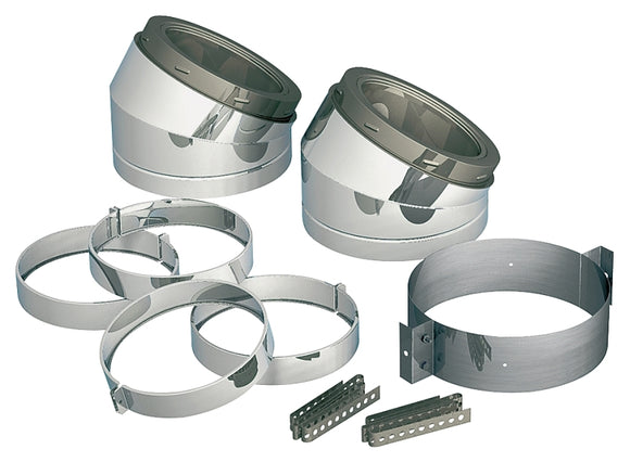 Selkirk 208211 Type HT Insulated Elbow Kit, Includes: (2) 30 deg Elbows, (2) Locking Bands