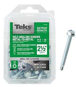 SCRW MTL SELF-TAP HEX 14X2-1/2