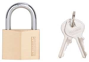 PADLOCK BRASS 13/16W SHKL VC  