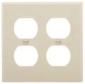 WALLPLATE RCPT LT ALMOND 2G   