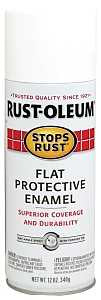 PAINT SPRAY ENML FLAT WHT 12OZ