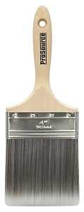 BRUSH FLAT SOLID RND POLY 4IN 