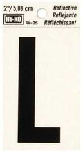 LETTER HOUSE L 2IN REFL BLK   