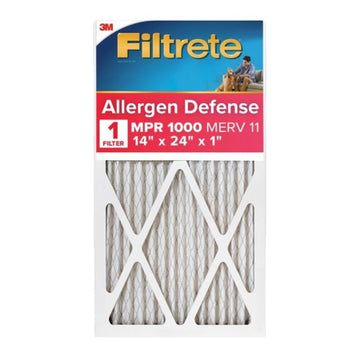 Filtrete 9823-4 Air Filter, 24 in L, 14 in W, 11 MERV, 1000 MPR, Polypropylene Frame