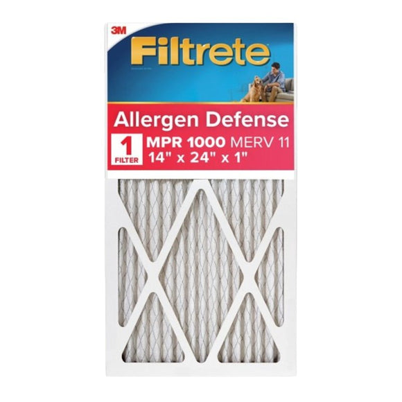 Filtrete 9823-4 Air Filter, 24 in L, 14 in W, 11 MERV, 1000 MPR, Polypropylene Frame