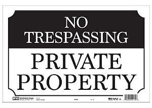 SIGN AL NO TRSPSNG B/W 9.25X14