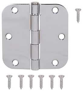 HINGE DR RD 3.5X3.5IN BRT CHM 