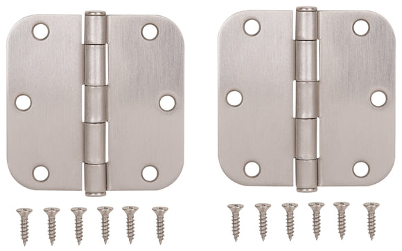 ProSource BH-102SN-PS Door Hinge, 3-1/2 in H Door Leaf, 3-1/2 in W Door Leaf, 2.2 mm Thick Door Leaf, 3-1/2 x 3-1/2 in