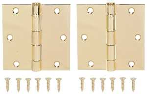 HINGE DR SQ 3.5X3.5IN BRT BRS 