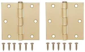 HINGE DR SQ 3.5X3.5IN SAT BRS 