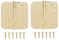 HINGE DR 5/8RD 4X4IN BRT BRS  