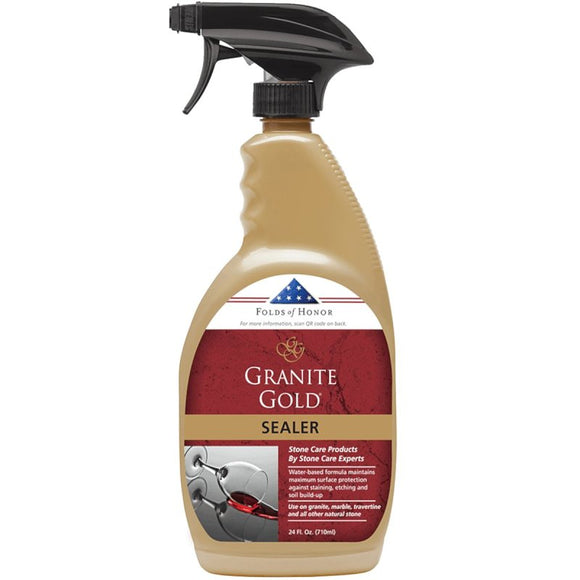 Granite Gold GG0036 Penetrating Sealer, 24 oz Bottle, Liquid, Slight Alcohol, Clear