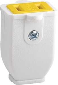 CONN 125V 2P2W POLARZD STR WHT