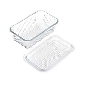 BUTTER DISH MFNCT GLASS CLEAR 