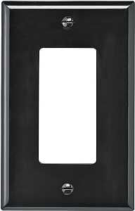 WALL PLATE 1 GANG DECR MID BRN