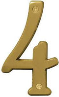 NUMBER HOUSE 4 SB 4IN BRSH BR 
