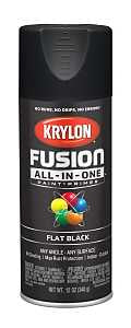 PAINT SPRY FLT BLACK 12OZ     