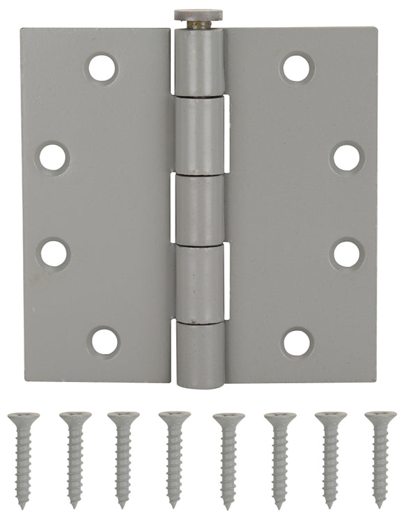 ProSource LR-017-PS Square Corner Door Hinge, 4-1/2 in H Door Leaf, 2 in W Door Leaf, 3.6 mm Thick Door Leaf, Steel
