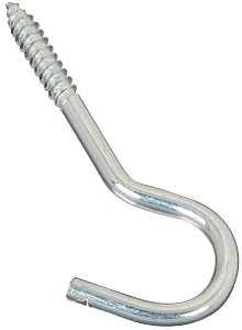 HOOK CEILING 1/4X4-1/4IN ZINC 