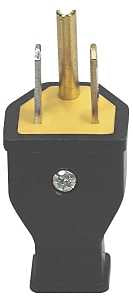 BLACK GROUNDED PLUG           
