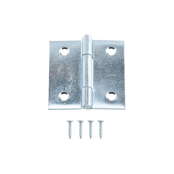 ProSource LR-038-PS Utility Hinge, Steel, Zinc, Removable Pin, 180 deg Range of Motion, Full Mortise Mounting, 38 lb