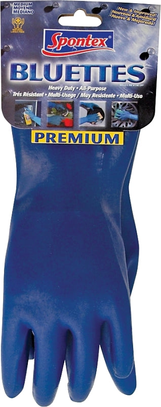 Spontex Bluettes 17005 Household Protective Gloves, S, Longer Cuff, Neoprene, Blue
