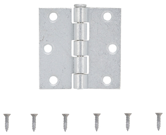 ProSource LR-043-PS Utility Hinge, Steel, Zinc, Removable Pin, 180 deg Range of Motion, Full Mortise Mounting, 70 lb
