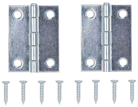 ProSource LR-054-PS Utility Hinge, Steel, Zinc, Removable Pin, 180 deg Range of Motion, Full Mortise Mounting, 10 lb