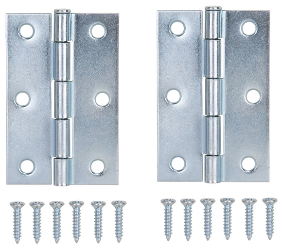 ProSource LR-056-PS Utility Hinge, Steel, Zinc, Loose Pin, 180 deg Range of Motion, Full Mortise Mounting, 28 lb