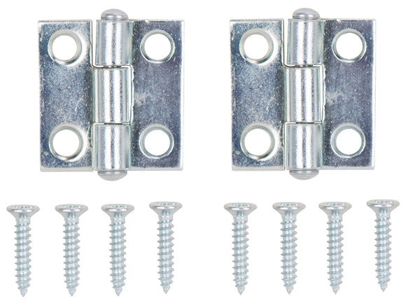 ProSource LR-047-PS Utility Hinge, 1 in H Door Leaf, 3/8 in W Door Leaf, 1.3 mm Thick Door Leaf, 1 in L x 1 in W, Steel