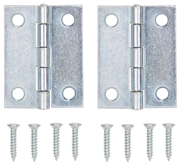 ProSource LR-049-PS Utility Hinge, 1-1/2 in H Door Leaf, 5/8 in W Door Leaf, 1.7 mm Thick Door Leaf, 2 in L x 1-1/2 in W