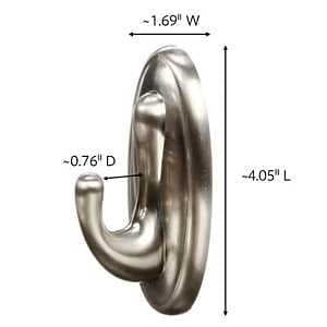 HOOK ROD CURTAIN BRSH NIC 5LB 