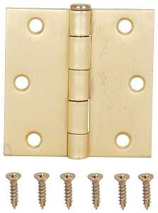 HINGE DOOR SQ CNR SAT BRS 3IN 