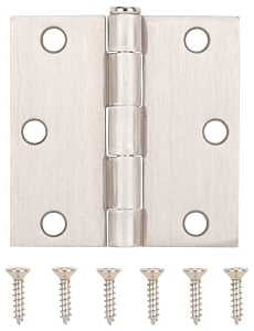 HINGE DOOR SQ CNR SAT NIC 3IN 