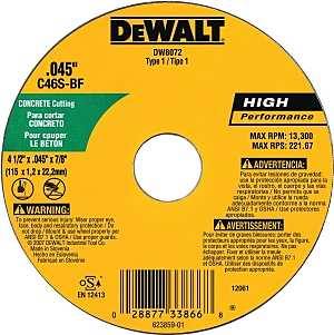 WHEEL GRIND CONCRETE 4-1/2IN  