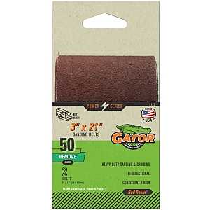 3X21IN 50GRIT ALUM OX BELT 2PK