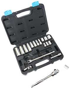 SOCKET SET 20PC 3/8DRIVE MET  