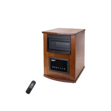 Utilitech HT1159N Cabinet Indoor Space Heater, 12.5 A, 120 V, 1500 W, 5118 Btu, 300 sq-ft Heating Area, Brown/Yellow