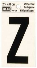 LETTER HOUSE Z 2IN REFL BLK   