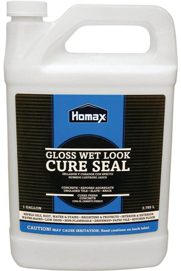 Homax 613 Wet Look Cure Seal, Clear, Viscous Liquid, 1 gal Can
